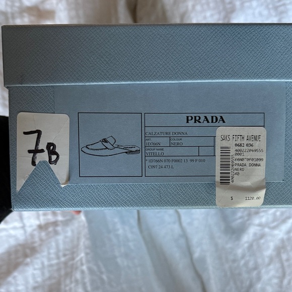 Prada Women’s Calzature Donna Black Leather Slip-On Loafers size 40 - Picture 4 of 11